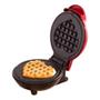 Imagem de Mini Máquina Waffles Coração Prática Antiaderente Elétrica