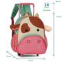 Imagem de Mini Mochila Rodinha 33cm Infantil Escolar Animais Clio Pets