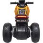 Imagem de Mini Moto Elétrica 6V Triciclo Futurista Criança Infantil Led Som Usb Laranja Brinqway Bw-223 Bivolt