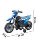 Imagem de Mini Moto Elétrica Cross 6V Importway Azul BW233AZ Certificado Inmetro Velocidade Máxima 3km/h Luz Rodas de Treinamento