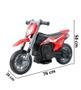 Imagem de Mini Moto Elétrica Cross 6V Importway Vermelha BW233VM Certificado Inmetro Velocidade Máxima 3km/h Luz Rodas de Treiname
