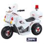Imagem de Mini Moto Elétrica Infantil 6v Com Baú Som Sirene De Polícia