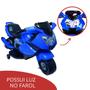 Imagem de Mini Moto Elétrica Infantil Bivolt Azul K1200 com Rodinhas Esportiva até 25 Kg