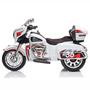 Imagem de Mini Moto Elétrica Infantil Motorizada Bateria 12V Custom Branca Player MP3 Bluetooth Bang Toys