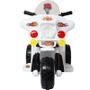 Imagem de Mini Moto Elétrica Triciclo Criança Infantil Bateria 6V Importway BW006-BR Branca Polícia Bivolt