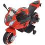 Imagem de Mini Moto Elétrica Triciclo Criança Infantil Bateria 6V Luz Som Brinqway Bw-127 Vermelho Bivolt