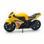 Imagem de Mini Moto Esportiva Amarela 185AM BS Toys - Plástico Resistente - Dimensões 25x22x10 cm