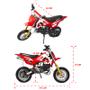 Imagem de Mini Moto Infantil Gasolina 2 Tempos 49CC Cross Trilha Off Road Vermelha Importway WVDB-006 Dirt