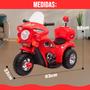 Imagem de Mini Moto Infantil Vermelho Motinha de Brinquedo Elétrica 6v Com Carregador Bivolt P/ Crianças 2 a 6 Anos Com Luzes Farol LED Buzina