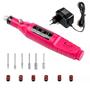 Imagem de Mini Motor Elétrico Rosa para Lixar Unhas Profissional 110/220v