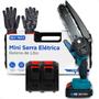 Mini Motoserra Eletrica Portátil Com 2 Baterias Eletrosserra Sem Fio Para Poda de Árvores Serrote - Luatek Imagem de Mini Motoserra Eletrica Portátil Com 2 Baterias Eletrosserra Sem Fio Para Poda de Árvores Serrote