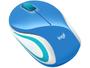 Imagem de Mini Mouse sem Fio Logitech Laser 1000DPI 3 Botões M187 Azul