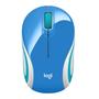 Imagem de Mini Mouse sem fio Logitech M187 com Conexão USB e Pilha Inclusa - Azul