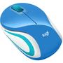 Imagem de Mini Mouse sem fio Logitech M187 com Conexão USB e Pilha Inclusa - Azul