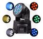 Imagem de Mini Moving 7 Led 12w Iluminação Rgbw Faz Branco E Strobo Dj