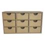 Imagem de Mini Organizador Retangular 9 Gavetas 29x9x16,5 Mdf Madeira