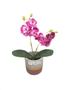 Imagem de Mini Orquidea com Vaso Cimento 20cm Planta Artificial Flor