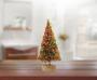 Imagem de Mini Pinheiro Rústico Decorado Natal Luxo Enfeite de Mesa 20cm Base Madeira - Yangzi