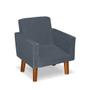 Imagem de Mini Poltrona Cadeira Infantil Nina De Criança Suede Azul Turquesa