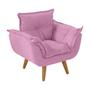 Imagem de Mini Poltroninha Infantil Opalinha 2 a 6 anos Suede Rosa Madeira de Ouro