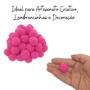 Imagem de Mini Pompom Artesanato Bolinha 22mm Rosa Pink 50 Unidades