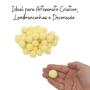 Imagem de Mini Pompom para Artesanato 22mm Amarelo Claro 50 Unidades