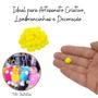 Imagem de Mini Pompom para Artesanato Bolinha 10mm Amarelo 50 Unidades