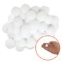 Imagem de Mini Pompom para Artesanato Bolinha 22mm Branco 50 Unidades