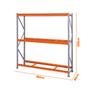 Imagem de Mini Porta Pallet Inicial 1,8x0,8x2m Estante de Armazenagem Com 3 Níveis 500kg - Sa Gôndolas
