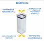 Imagem de Mini Pote Hermético Transparante Quadrado 340ml