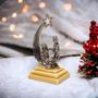 Imagem de Mini Presépio de Natal Completo em Metal e Pedra