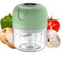 Imagem de Mini Processador Elétrico de Alimentos Portátil com 3 lâminas de aço inox USB 250 ml Bivolt
