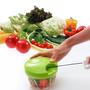 Imagem de Mini Processador Triturador de Alimentos Temperos Manual com Dispense 3 Laminas - Nicer Dicer