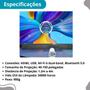 Imagem de Mini projetor 4K com Wi-Fi, ideal para streaming de conteúdo em alta definição.