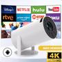 Imagem de Mini projetor 4K com Wi-Fi para fácil navegação e streaming sem fio.