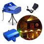 Imagem de Mini Projetor Led Canhão Laser Com Efeitos Festas Coloridos Balada Tripé Azul Holográfico Colorido Ambiente