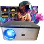Imagem de Mini Projetor Portátil Com Foco A Laser 4K 1G De Ram 8G De Armazenamento Com Aplicativos e Playstore