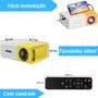 Imagem de Mini Projetor Portátil Led 1080P 400 600 Lúmens Yg300 Lcd