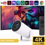 Imagem de Mini projetor smart 4K com ajuste automático de foco para máxima nitidez.