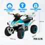 Imagem de  Mini Quadriciclo Elétrico Infantil Branco Para Crianças de 2 a 5 anos Brinquedo Com Carregador 110v/220v Com Luz e Som Moto Cross