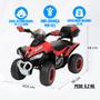 Imagem de Mini Quadriciclo Elétrico Infantil Vermelho Para Crianças de 2 a 5 anos Brinquedo Com Carregador 110v/220v Com Luz e Som Moto Cross