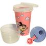 Imagem de Mini Shakeira De Plástico Agnes 320ml Infantil Multiuso Com Tampa Abre Fácil