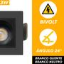 Imagem de Mini Spot Embutir Quadrado Led P/ Móveis Nicho Bivolt 3w