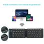 Imagem de Mini Teclado Dobrável Bluetooth Sem Fio Recarregável Portátil Compativel Com Diversos Dipositivos Blutooth Smartphones Tablets  Laptops Nootbook 