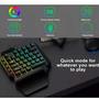 Imagem de Mini Teclado Gamer Rgb Para Jogos Conexão Usb Uma Mão Semi Mecãnico