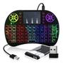 Imagem de Mini Teclado Led Wi-Fi Wireless Sem Fio Com Mouse Touch Pad