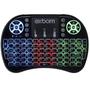 Imagem de Mini Teclado Mouse Touchpad Wireless Iluminado Wifi Sem Fio Exbom BK-BTI8LED Tv Smart Usb Preto