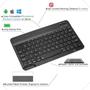 Imagem de Mini Teclado Sem Fio E Mouse Wireless Compacto Premium  KP-TE127 - Preto