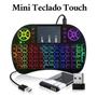 Imagem de Mini Teclado Touch Luz Colorida Sem Fio para TV, Videogame, Notebook - JP-25