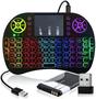 Imagem de Mini Teclado Wireless Keyboard com Touchpad Com Led Usb Android Console e Tv -Keyboard